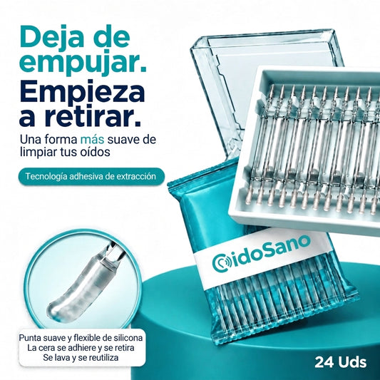 Cotonete Adhesivo para Limpieza de Oídos